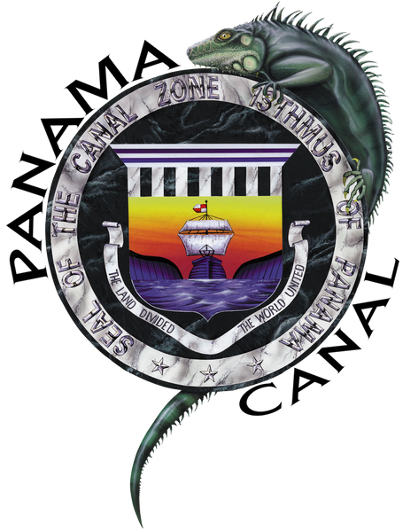 Iguana on Seal Logo